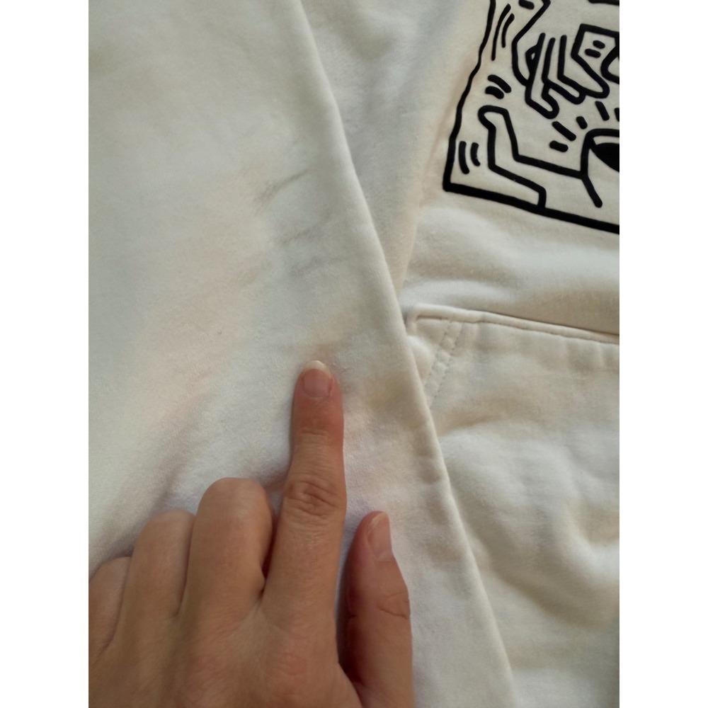 Uniqlo UT Keith Haring Pop Shop Tokyo Graphic Hoodie White Mens Large Sweatshirt - Picture 4 of 7